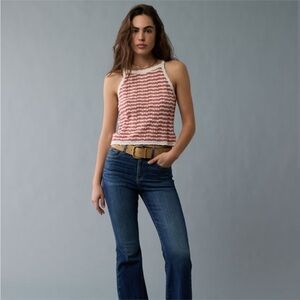 AE High neck crochet tank top